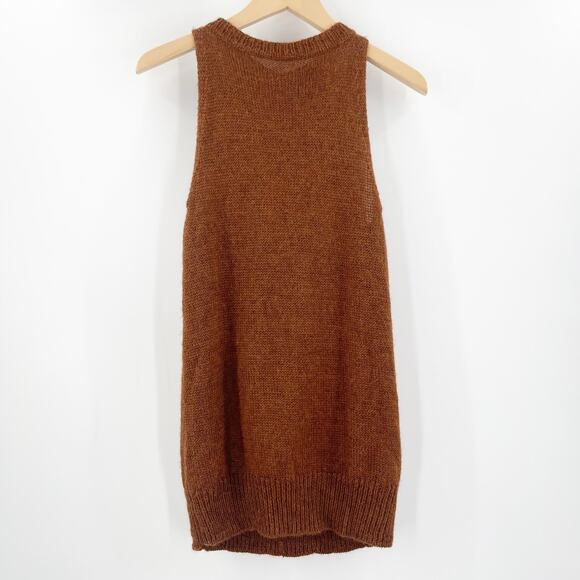 SOYER Mika Sleeveless Sweater Vest Tank Size Extra Small Alpaca Silk Copper Knit - Picture 1 of 10